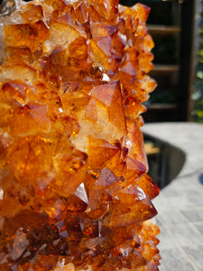 Citrine Cluster on gold Stand - Citrine Raw