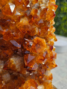 Citrine Cluster on gold Stand - Citrine Raw