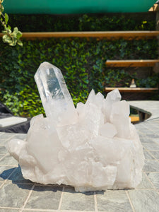 Quartz Lemurian Quartz Cluster Raw with Rainbows