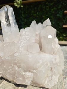 Quartz Lemurian Quartz Cluster Raw with Rainbows