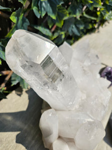 Quartz Lemurian Quartz Cluster Raw with Rainbows