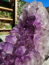 Load image into Gallery viewer, Amethyst Moon on spinning stand with from Brazil
