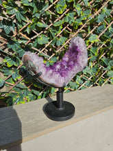 Load image into Gallery viewer, Amethyst Moon on spinning stand with from Brazil
