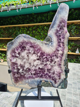 Load image into Gallery viewer, Amethyst polished tortoise shell style on stand from Uruguay
